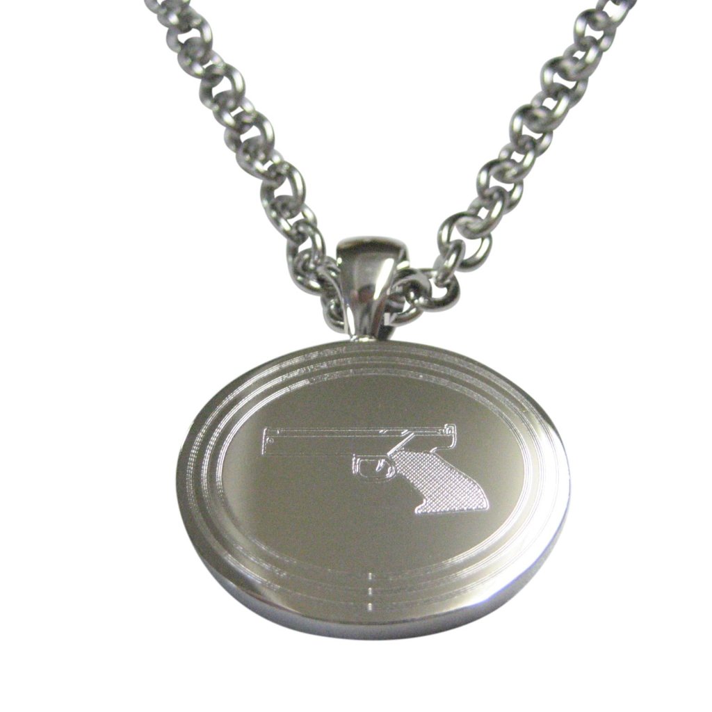 Simple Modern Handgun Pendant Necklace